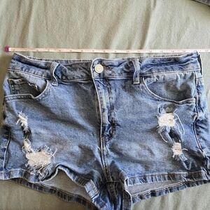 SO Medium Wash Distressed Jean Shorts